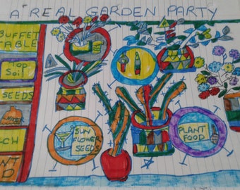 A Real Garden Party - Digital Pencil Sketch - see item details