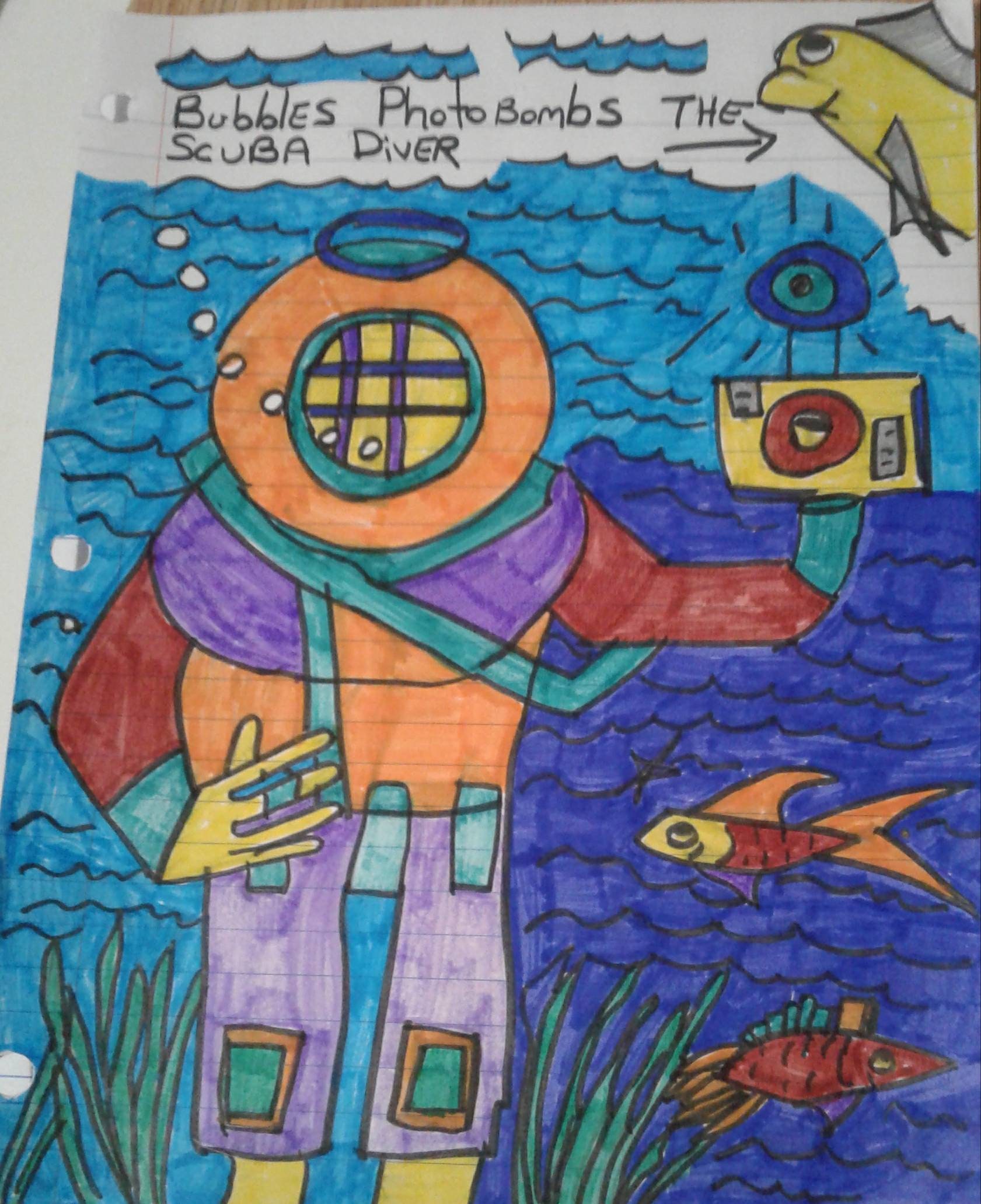 Mr. Snickers Snorkel Doodle and 2 Practice Portraits Set of 3 Digital