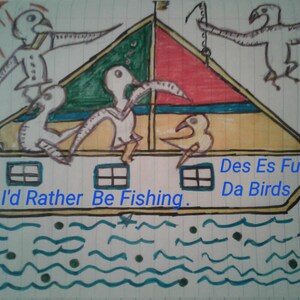 I'd Rather Be Fishing - Digitale Postkarten serie - siehe Artikeldetails