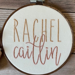 Custom Embroidered Baby Name Announcement | Birth Announcement | Baby Shower Gift | Newborn Photo Prop | Hospital Announcement Sign