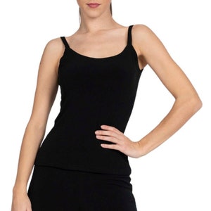 Canotta da tango basic monocromatica con spalline sottili