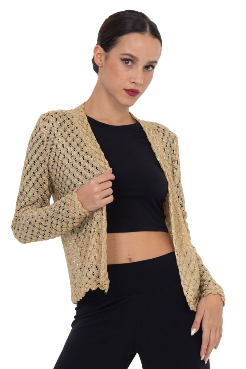 Gold cardigan hot sale