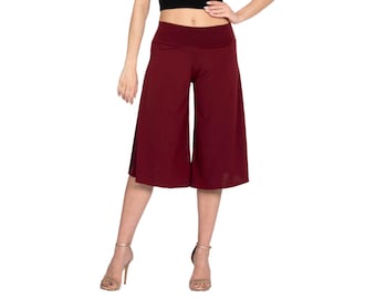 Jupe-culotte ample raccourcie de danse tango