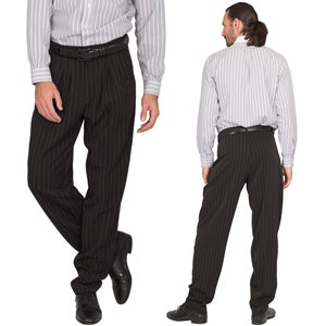 Men's Argentine Tango Pants, Men's Latin Dance Pants, Gray Pants With Three  Pleats, Social Dancing Trousers for Men, Men's Wide Leg Pants 