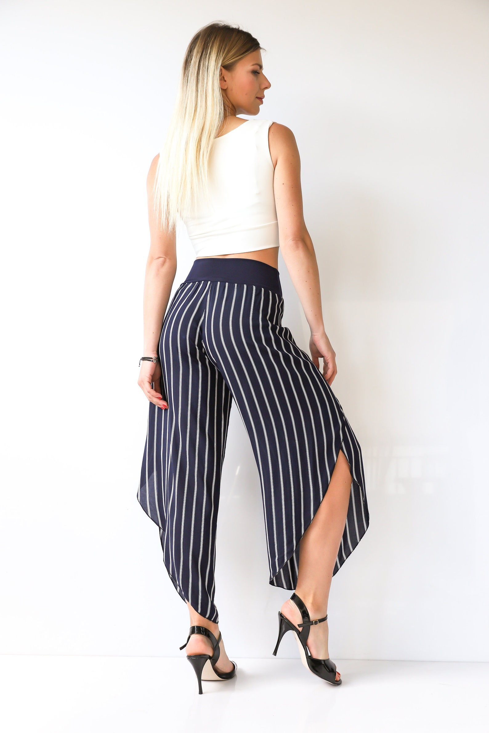 Argentine Tango Pants Salsa Dance Pants Capri Flowy Pants Etsy