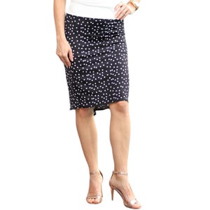 Argentine Tango skirt, Milonga fishtail skirt, Black polka dot fitted skirt, Salsa practice skirt, Dotted pin up skirt, Rumba dance skirt