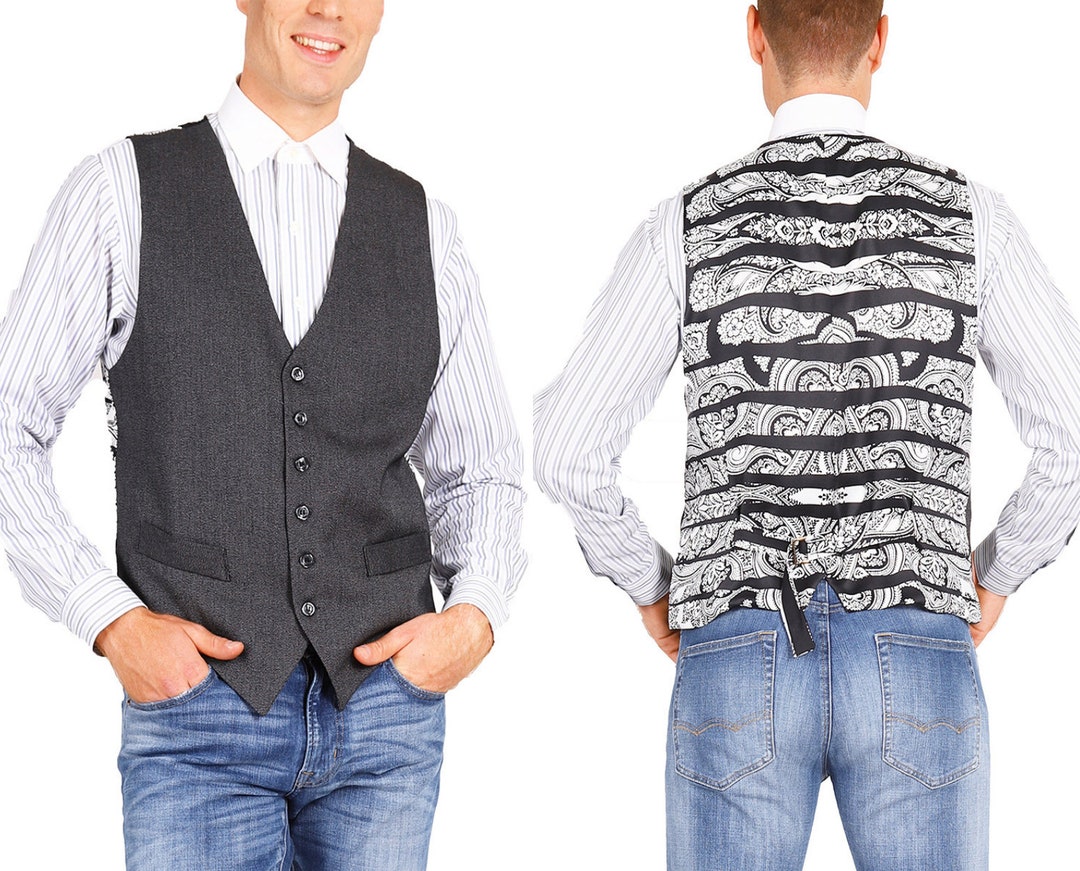 Men's Argentine Tango Waistcoat, Men's Evening Suit Gilet, Latin Dance