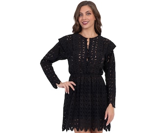 Side lace mini dress