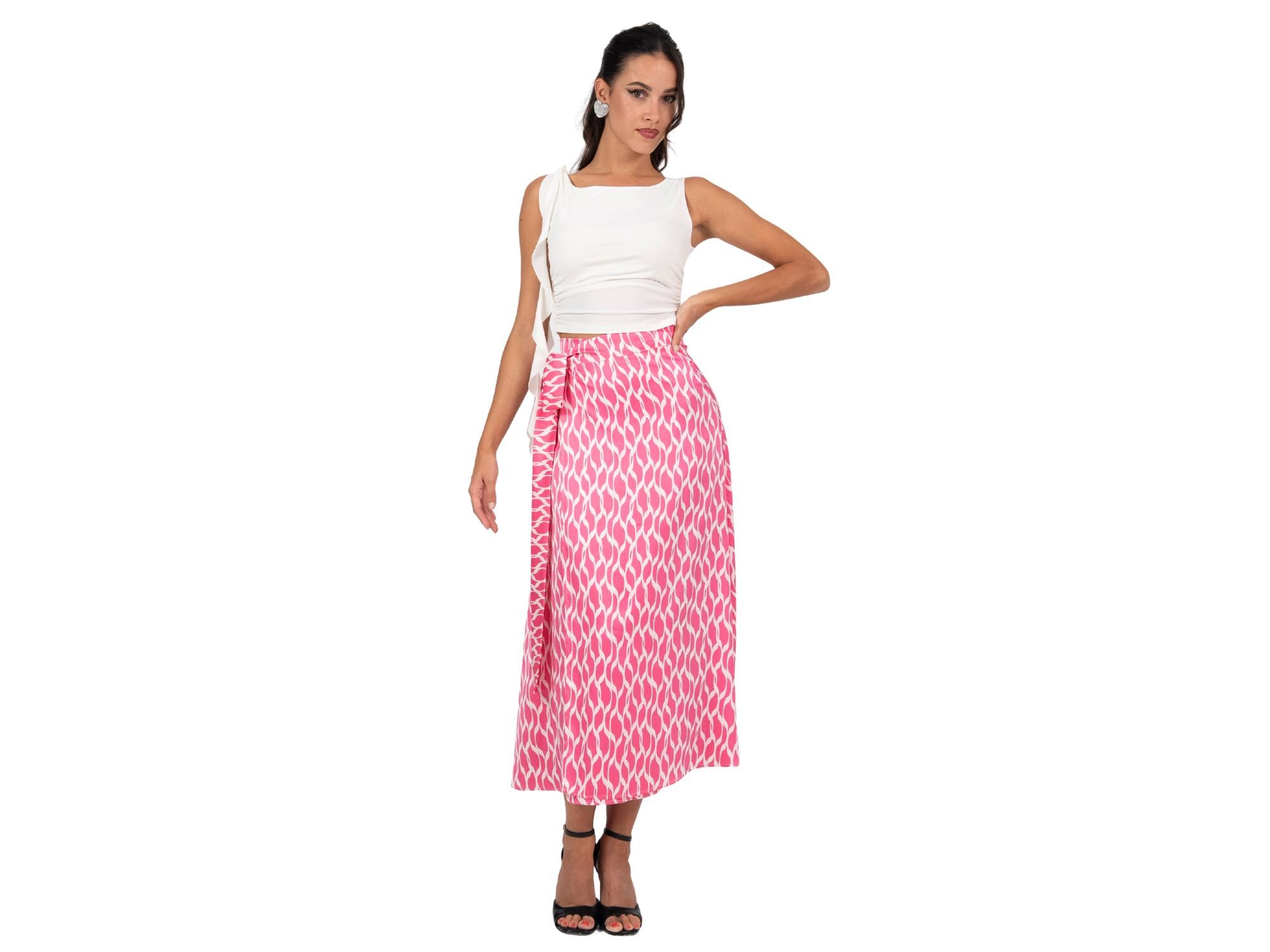 アルゼンチンタンゴトップス アルゼンチンタンゴ用クロップトップ、ワンフリルサイドクロップトップ