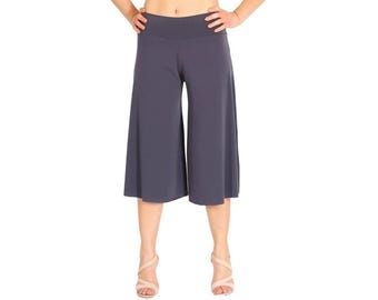 Pantaloni da ballo tango argentino, pantaloni a zampa d'elefante a gamba larga, pantaloni capri larghi, pantaloni da allenamento rumba, pantaloni a zampa d'elefante in jersey, pantaloni milonga