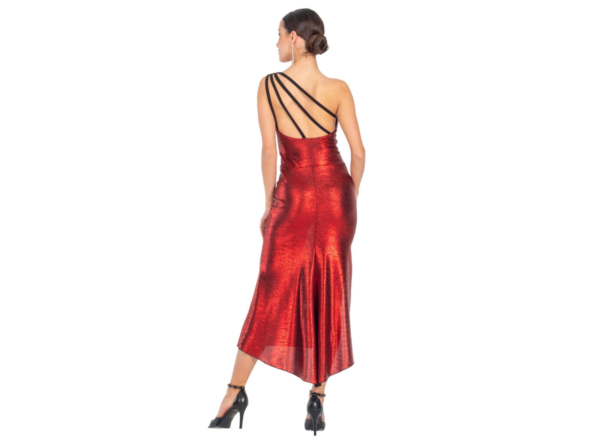 knee length dresses for ladies Bow Bust Midi Dress With Slit
