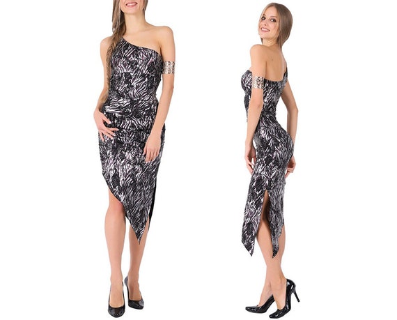 Argentine Tango Dress Tight Fit Midi 
