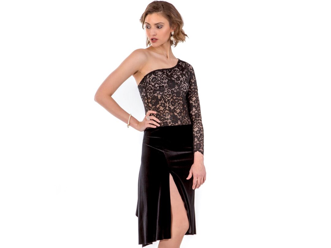 Abito da ballo Rumba, abito da tango argentino, abito in velluto