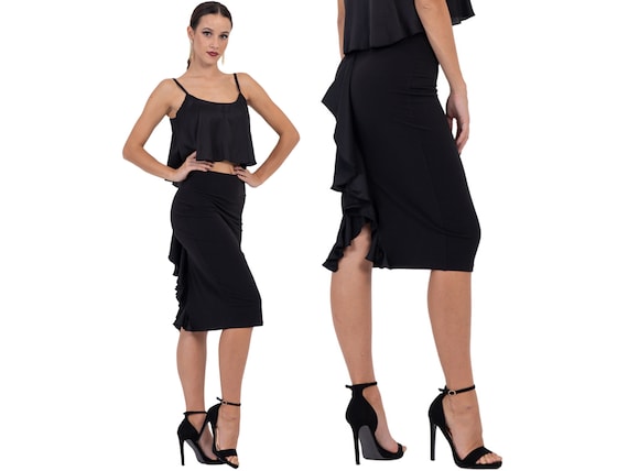 Simple Slitted Tango Skirt | Argentine Tango Skirts – conDiva