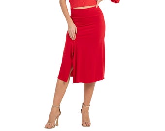 Gonna fluida da tango argentino con spacchi laterali e posteriori.