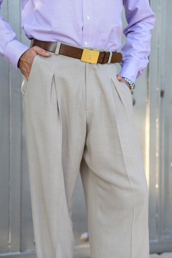 Men Argentine Tango Pants Men's Linen 