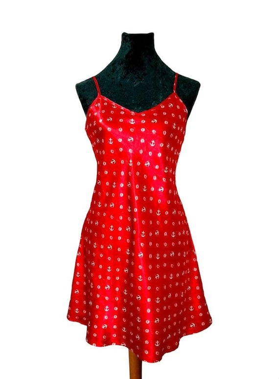 red mini cami slip dress Maroon Silk mini Slip Dress with Tied criss cross back