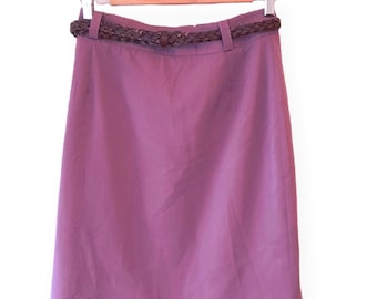 Pastel Purple Original 1960s Vintage Size Small Fully Lined Retro Mini Skirt