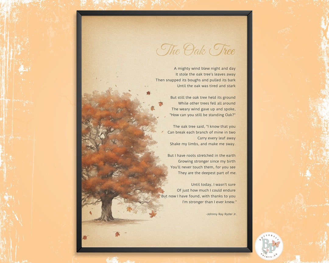The Oak Tree Poem By Johnny Ray Ryder