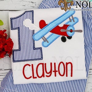 Retro Airplay Birthday Applique,  Retro Plane Birthday Shirt, Airplane Applique