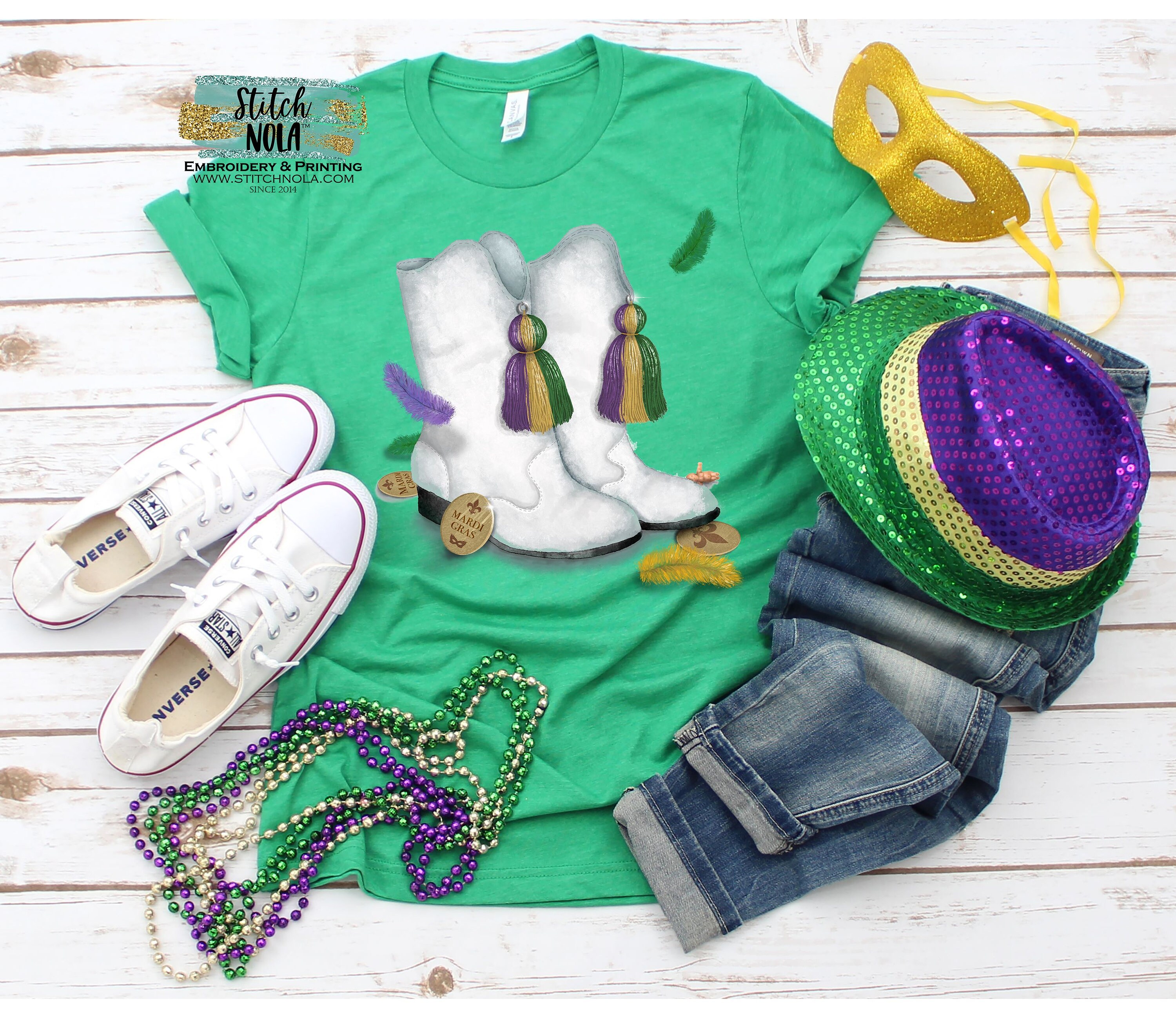 mardi gras marching boots