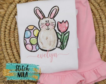 Personalized Easter Trio Printed Shirt, Easter Printed Shirt