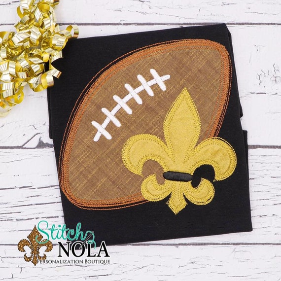Fleur De Lis Football Shirt Black and Gold Fleur De Lis | Etsy