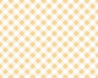 YELLOW Gingham by Riley Blake, 100% Cotton, YELLOW Check