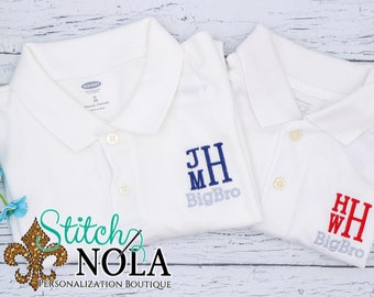 Big Bro Monogrammed Collared Shirt