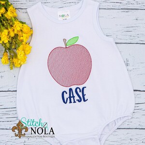 Apple Sketch Personalized, Back to School Outfit, Apple Embroidery, Pre-School Outfit, Kindergarten Shirt