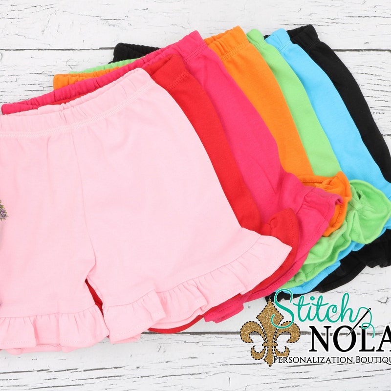 Black Ruffle Shorts - Etsy
