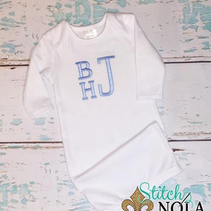 SHIPS FAST!!  Monogrammed Infant Gown