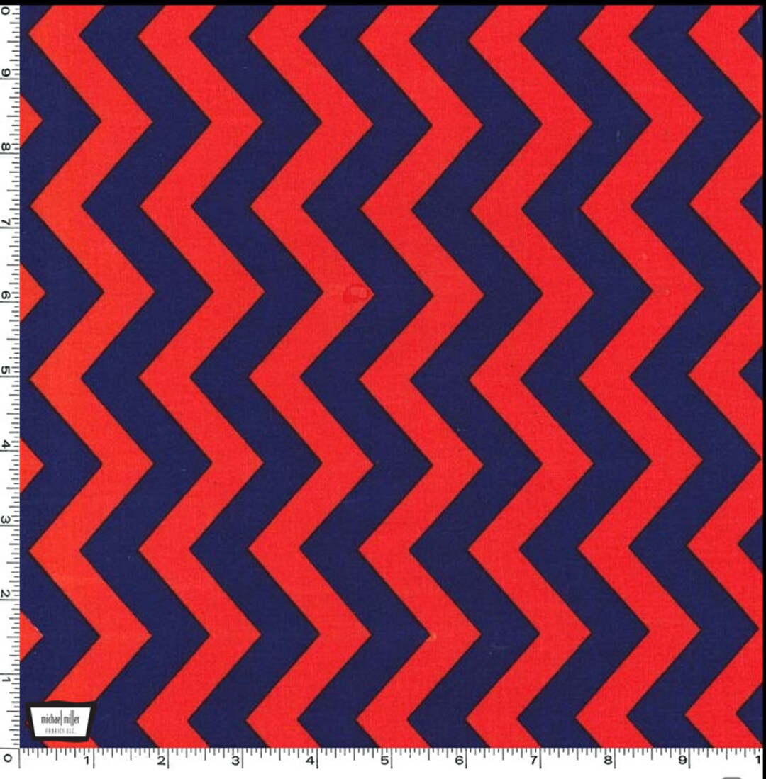 Shi-shi Chevron Fabric Michael Miller CX6221 Clementine 100