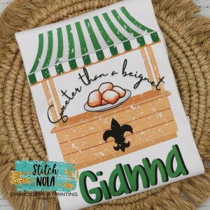 Personalized Sweeter than a Beignet Printed Shirt