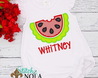Watermelon Outfit, Personalized Watermelon Bubble Outfit, Summer Outfit