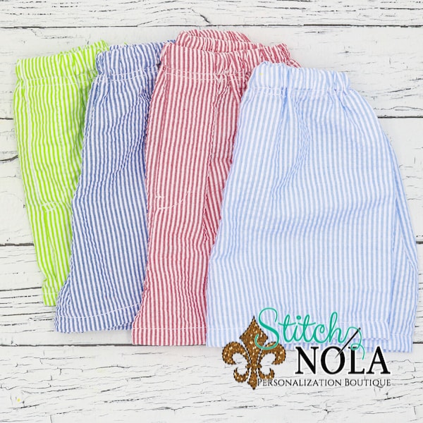 Seersucker Shorts, Boy Summer Shorts, Toddler Shorts, Youth Shorts