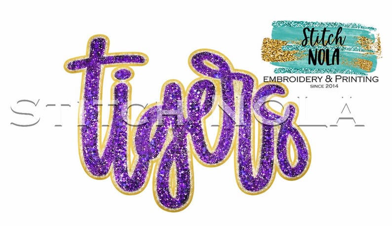 Tiger Script Sequin Adhesive Patch image 1