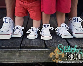 monogrammed converse kids