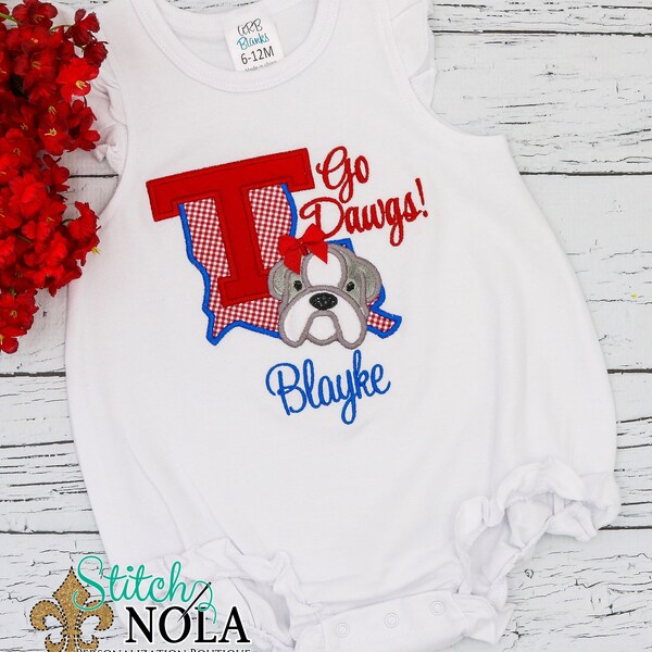 Bulldog Applique Shirt or Bodysuit