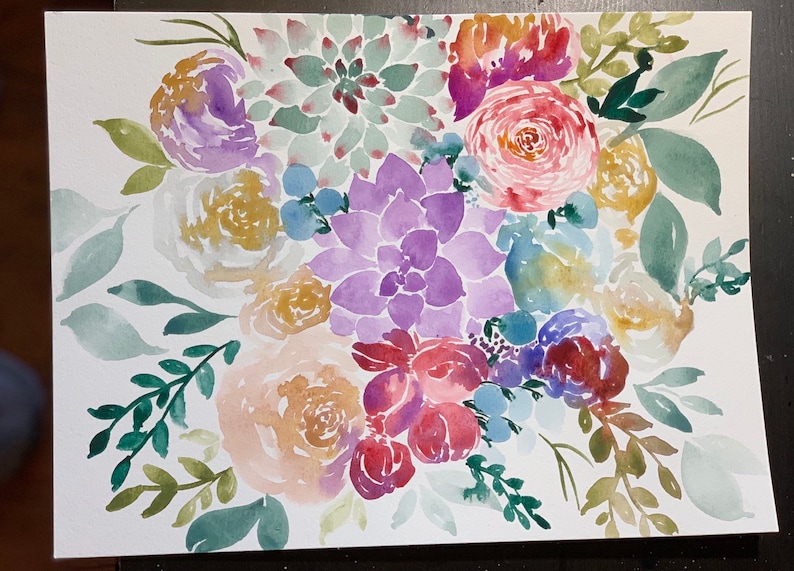 Watercolor Flower Bouquet
