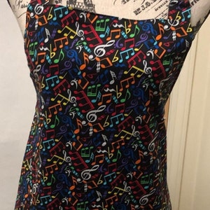 Chef/Gardening Aprons - Large Size - Musical Notation themed with pockets