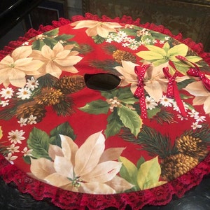 Christmas 18 Tree Skirts WhitePoint on red 18