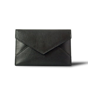 The Postie - Leather Card Holder, Coin Purse & More - Black