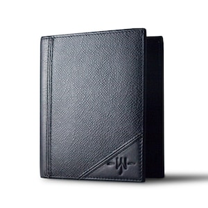 The Bill - Slim Bi-Fold Herren Portemonnaie im Europäischen Stil : Schwarz