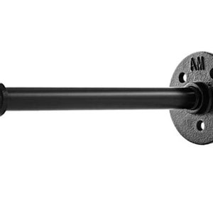 Shelf Brackets - Pipe Hangers - Industrial Pipe Shelf Brackets -  Black Iron Pipe Brackets - Hardware for rustic shelving - DIY shelves kit