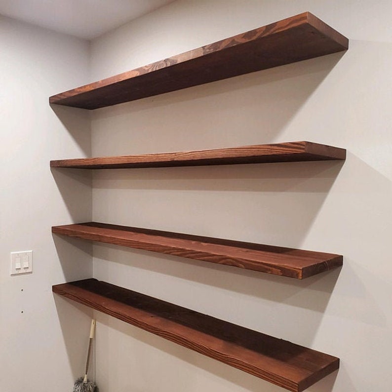 Floating Shelves choose Your Length Depth & Color CUSTOM Etsy