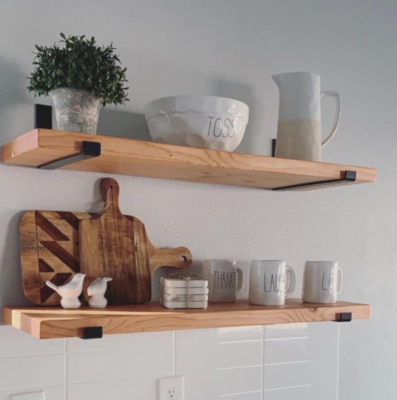 etsy floating shelves wood