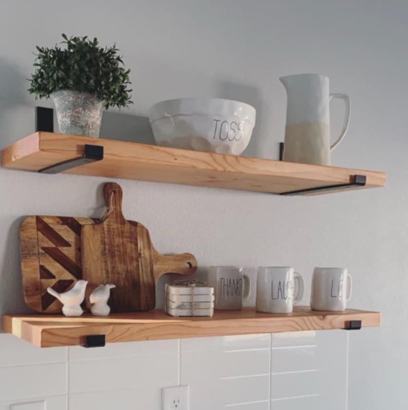 Floating Shelves choose Your Length Depth and Color CUSTOM Etsy