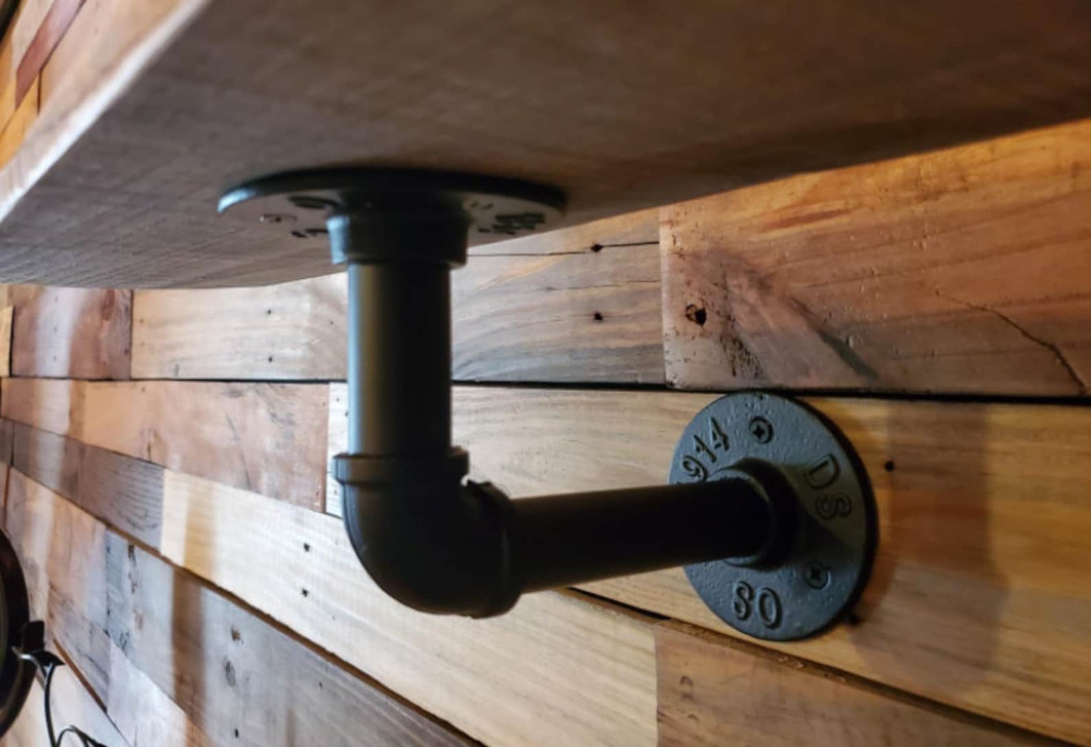 Shelf Brackets 90 Degree Pipe Hangers for Industrial Style Etsy New