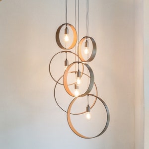 6 hoop cluster light | chandelier lighting | cluster pendant light